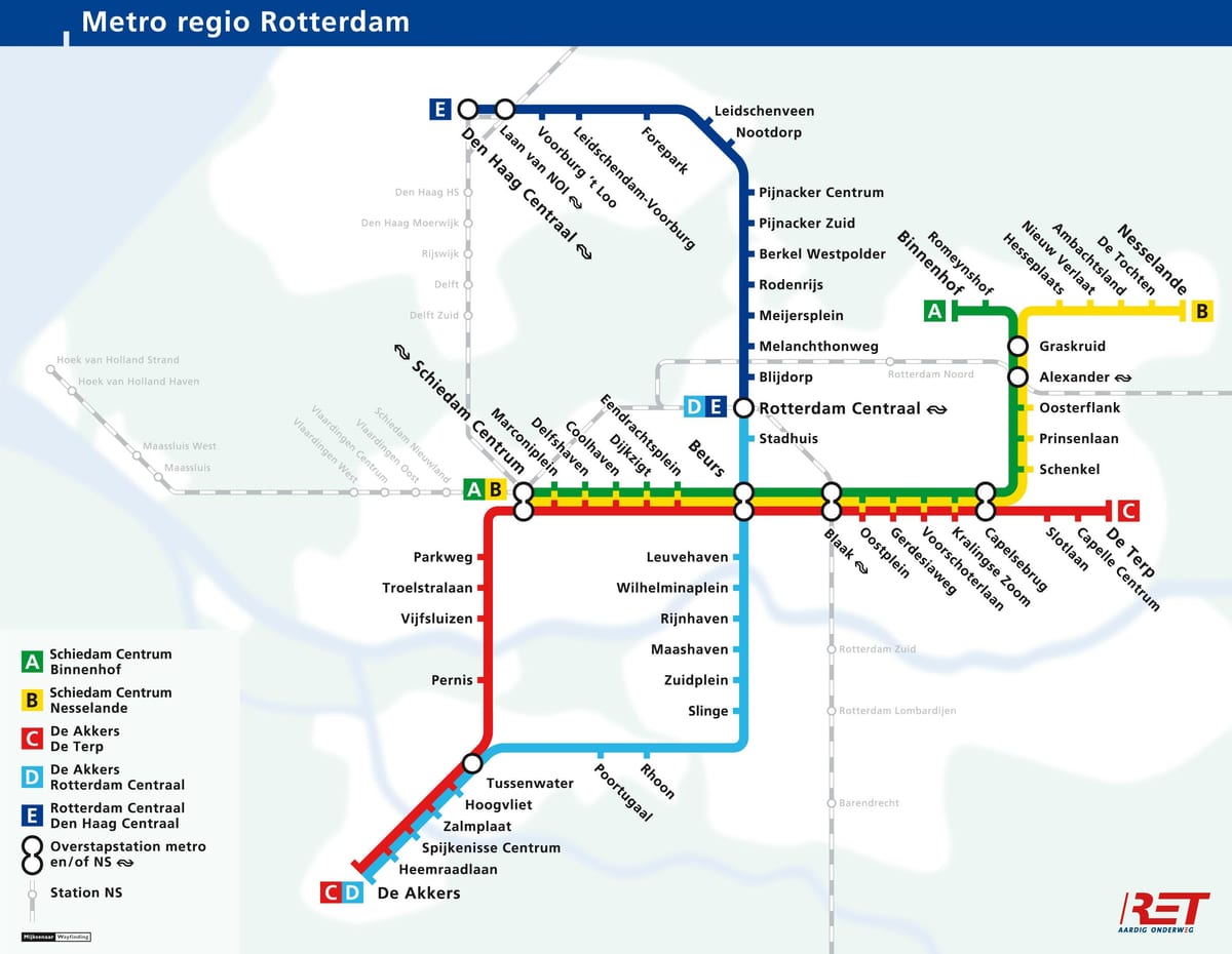 Haaqa metro xəritəsi