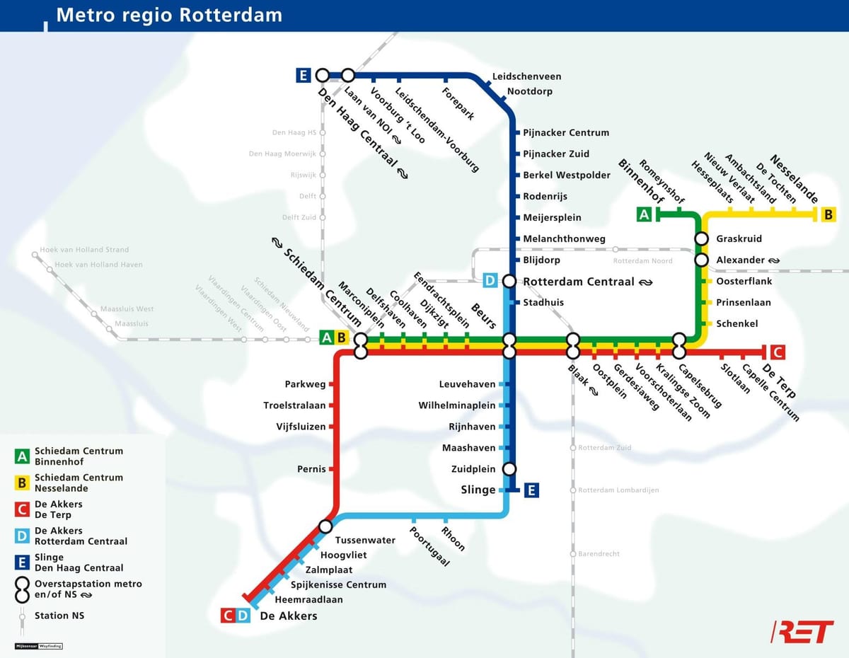 Rotterdam metro xəritəsi 