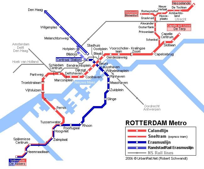Rotterdam ictimai nəqliyyat xəritəsi