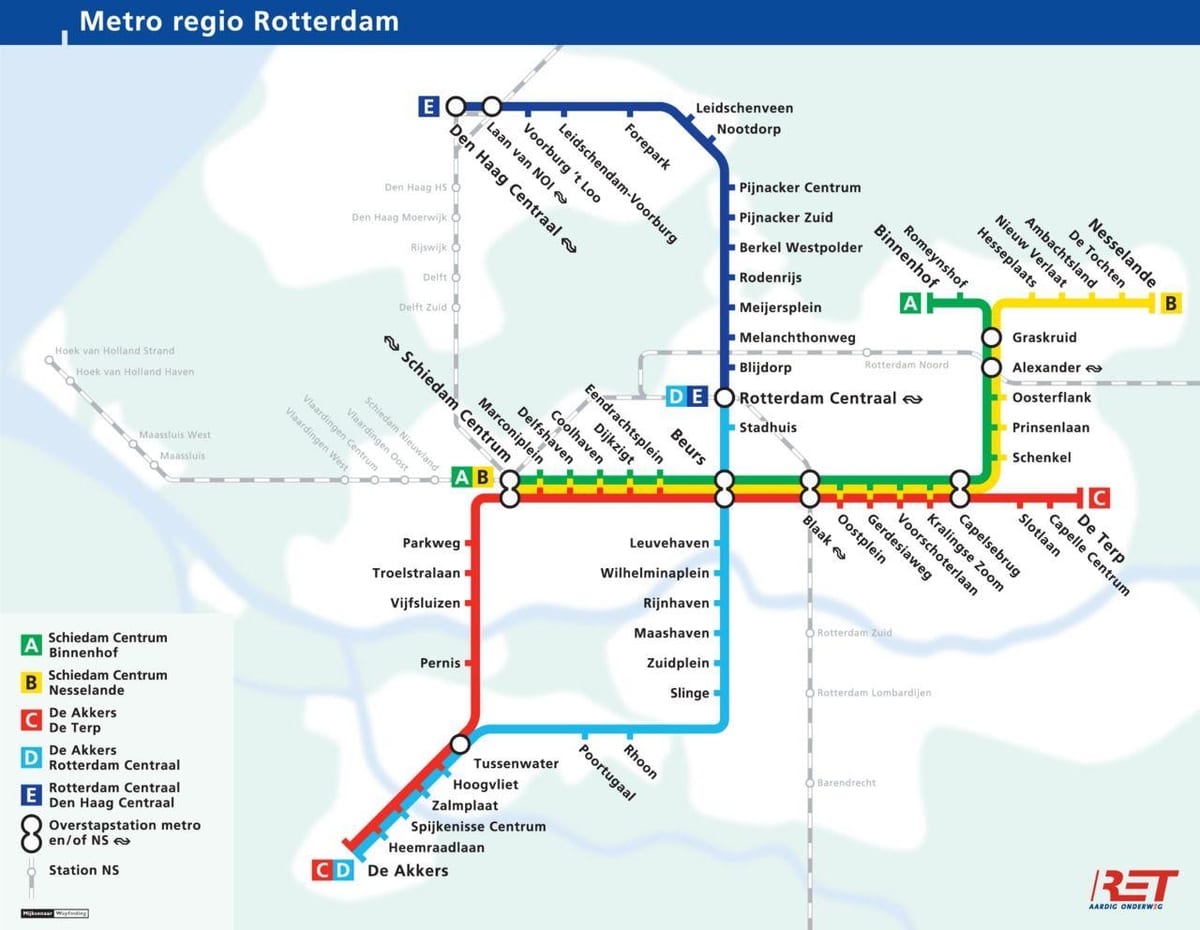 Rotterdam yeraltı xəritə